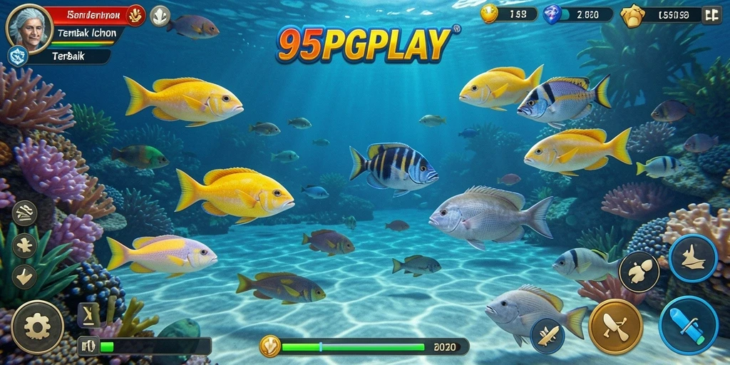 Tampilan gameplay seru Tembak Ikan di 95PGPLAY.