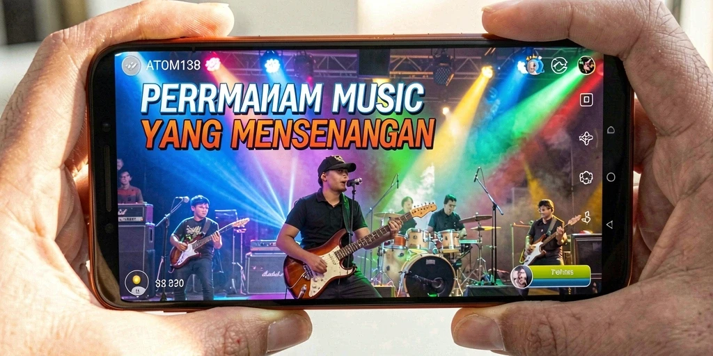 Tampilan gameplay menarik dari ATOM138 dengan berbagai lagu.