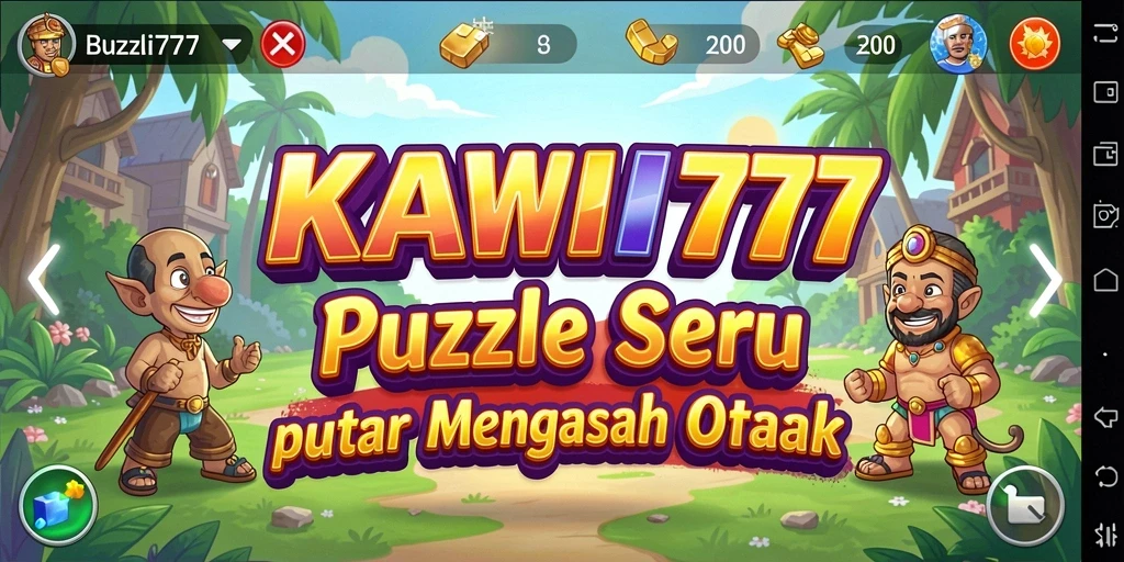 Tampilan gameplay Puzzle KAWI777 yang menarik dan menantang.