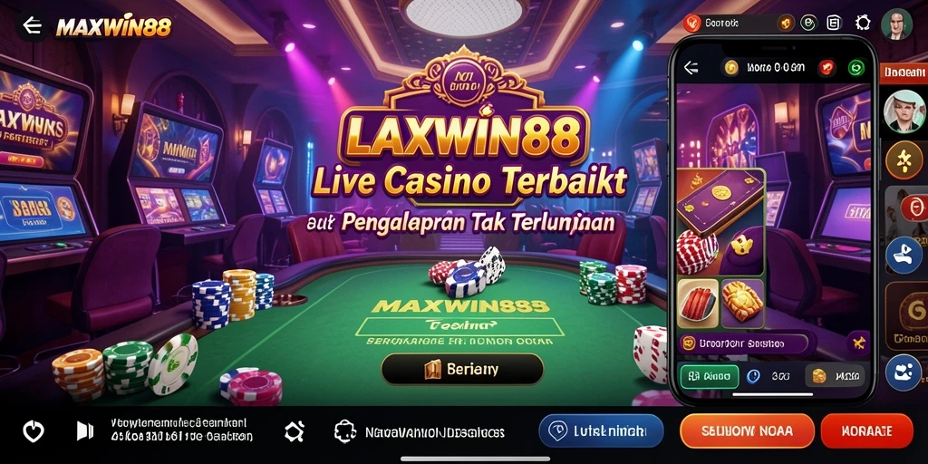 Tampilan gameplay Live Casino yang mendebarkan di MAXWIN88.