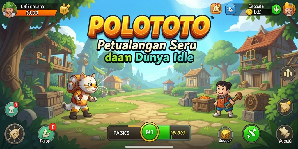 Tampilan gameplay seru dalam POLOTOTO yang menawarkan tantangan dan kesenangan.