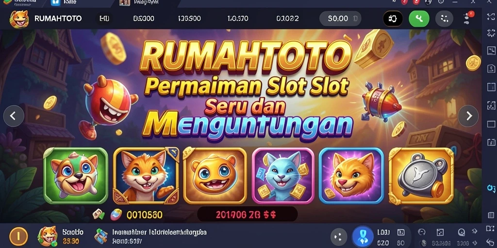 Screenshot permainan RUMAHTOTO yang menunjukkan aksi Slot yang menegangkan.