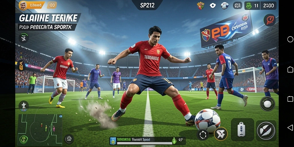 Gambaran gameplay SP212 yang mendebarkan dan penuh aksi olahraga.